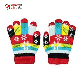 دستکش بافتنی بچه گانه مدل برفی کد BA-5876