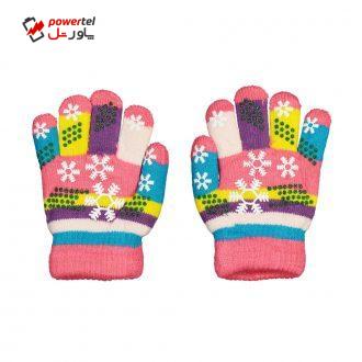 دستکش بافتنی بچگانه مدل برفی کد BA-5877