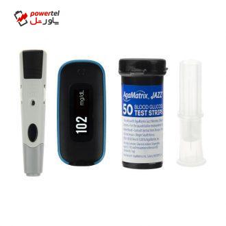 دستگاه تست قند خون آگاماتریکس مدل AgaMatrix Jazz Wireless 2 به همراه نوار مجموعه 4 عددی و سوزن مجموعه 2 عددی دستگاه تست قند خون آگاماتریکس مدل AgaMatrix Jazz Wireless 2 به همراه نوار مجموعه 4 عددی و سوزن مجموعه 2 عددی