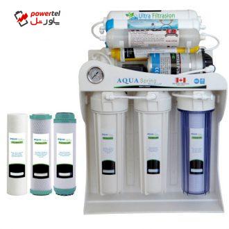دستگاه تصفیه کننده آب آکوآ اسپرینگ مدل UF – SF3600 به همراه فیلتر تصفیه کننده آب مجموعه 3 عددی دستگاه تصفیه کننده آب آکوآ اسپرینگ مدل UF – SF3600 به همراه فیلتر تصفیه کننده آب مجموعه 3 عددی