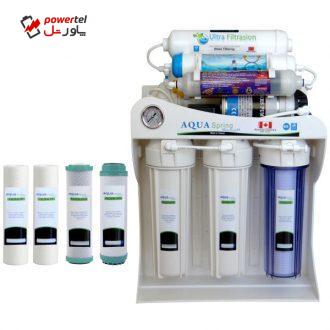 دستگاه تصفیه کننده آب آکوآ اسپرینگ مدل UF-SF4000 به همراه فیلتر دستگاه تصفیه کننده آب بسته 4 عددی دستگاه تصفیه کننده آب آکوآ اسپرینگ مدل UF-SF4000 به همراه فیلتر دستگاه تصفیه کننده آب بسته 4 عددی
