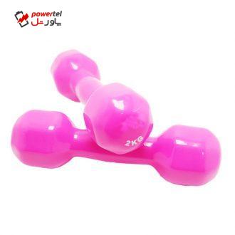 دمبل ایروبیک روکش دار 2 کیلوگرمی مدل 02 بسته دو عددی دمبل ایروبیک روکش دار 2 کیلوگرمی مدل 02 بسته دو عددی