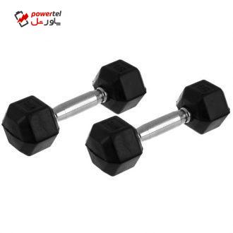 دمبل شش ضلعی 5 کیلوگرمی بسته 2 عددی دمبل شش ضلعی 5 کیلوگرمی بسته 2 عددی