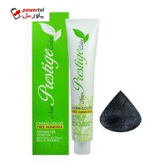 رنگ مو نیو پرستیژ کالر شماره 1.1 حجم 100 میلی لیتر رنگ مشکی پر کلاغی رنگ مو نیو پرستیژ کالر شماره 1.1 حجم 100 میلی لیتر رنگ مشکی پر کلاغی