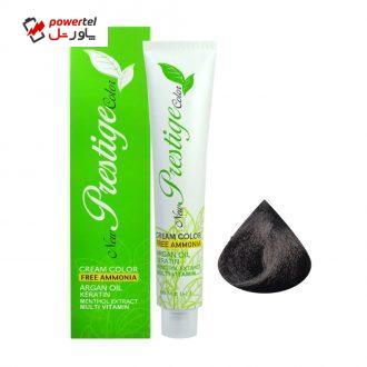 رنگ مو نیو پرستیژ کالر شماره 2 حجم 100 میلی لیتر رنگ قهوه ای خیلی تیره رنگ مو نیو پرستیژ کالر شماره 2 حجم 100 میلی لیتر رنگ قهوه ای خیلی تیره