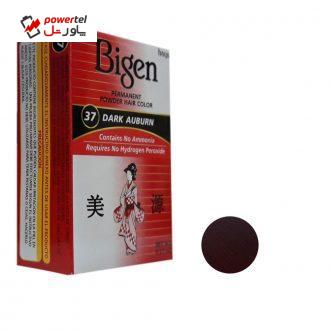 رنگ مو پودری بیگن شماره 37 وزن 6 گرم رنگ خرمایی تیره رنگ مو پودری بیگن شماره 37 وزن 6 گرم رنگ خرمایی تیره