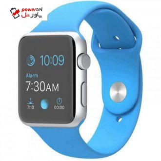 ساعت مچی هوشمند اپل واچ مدل 38mm Silver Aluminum Case With Blue Sport Band