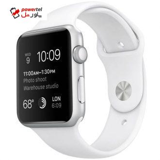 ساعت مچی هوشمند اپل واچ مدل 42mm Silver Aluminum Case with Sport Band ساعت مچی هوشمند اپل واچ مدل 42mm Silver Aluminum Case with Sport Band