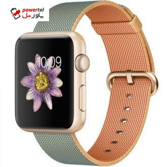 ساعت مچی هوشمند اپل واچ مدل 42mm Sport Gold Royal Blue Woven Nylon New ساعت مچی هوشمند اپل واچ مدل 42mm Sport Gold Royal Blue Woven Nylon New