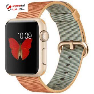 ساعت هوشمند اپل واچ اسپرت مدل 38mm Aluminum Case With Gold Woven Nylon ساعت هوشمند اپل واچ اسپرت مدل 38mm Aluminum Case With Gold Woven Nylon