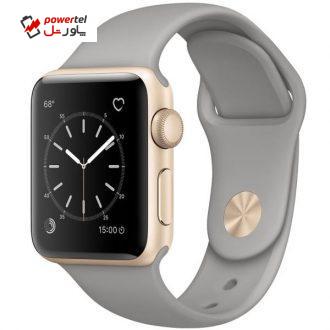 ساعت هوشمند اپل واچ سری 1 مدل 38mm Gold Aluminium Case with Concrete Sport Band