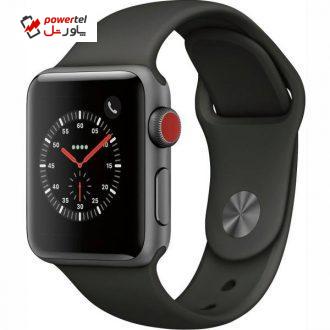 ساعت هوشمند اپل واچ سری 3 سلولار مدل 38mm Space Black Stainless Steel Case with Black Sport Band