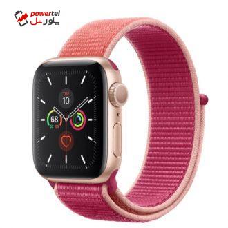 ساعت هوشمند اپل واچ سری 5 مدل 44mm GOLD ALUMINUM CASE WITH SPORT LOOP BAND ساعت هوشمند اپل واچ سری 5 مدل 44mm GOLD ALUMINUM CASE WITH SPORT LOOP BAND