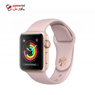 ساعت هوشمند اپل واچ 3 مدل 38mm Gold Aluminum Case with Pink Sand Sport Band ساعت هوشمند اپل واچ 3 مدل 38mm Gold Aluminum Case with Pink Sand Sport Band