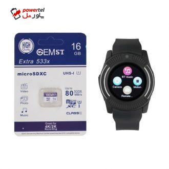 ساعت هوشمند جی تب مدل W300  به همراه کارت حافظه 16 گیگابایتی