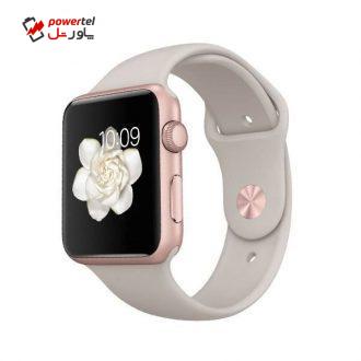 ساعت هوشمند سری 1 مدل 42mm Rose Gold Aluminum Case with Stone Sport Band