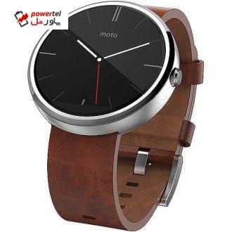 ساعت هوشمند موتورولا Moto 360 Brown Leather Band ساعت هوشمند موتورولا Moto 360 Brown Leather Band