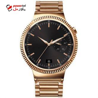 ساعت هوشمند هوآوی واچ طلایی مدل Steel Case With Gold Link Bracelet