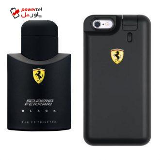 ست ادو تویلت مردانه فراری مدل Scuderia Black حجم 75 میلی لیتر به همراه کاور آیفون دارای عطر حجم 25 میلی لیتر ست ادو تویلت مردانه فراری مدل Scuderia Black حجم 75 میلی لیتر به همراه کاور آیفون دارای عطر حجم 25 میلی لیتر