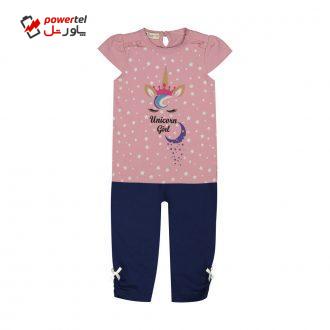 ست تی شرت و شلوارک دخترانه نونا مدل 2211211-8599