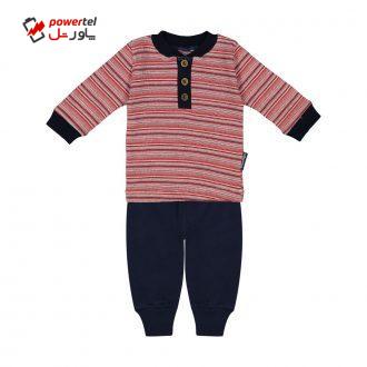 ست تی شرت و شلوار نوزادی آدمک مدل 2171128-72 ست تی شرت و شلوار نوزادی آدمک مدل 2171128-72