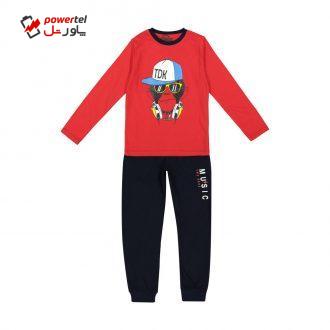 ست تی شرت و شلوار پسرانه مدل 2151107-72 ست تی شرت و شلوار پسرانه مدل 2151107-72