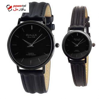 ست ساعت مچی عقربه ای زنانه و مردانه اوماکس مدل SC7491M22IS