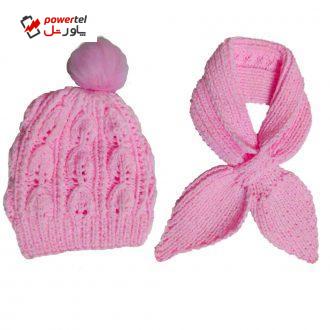 ست کلاه و شال گردن بافتنی بچگانه  مدل L13952
