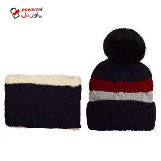 ست کلاه و شال گردن بافتنی بچگانه مدل P30924 ست کلاه و شال گردن بافتنی بچگانه مدل P30924