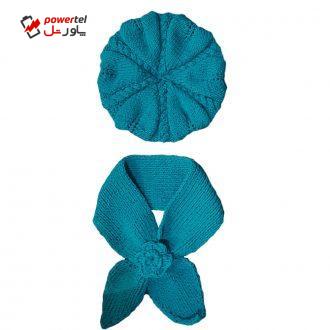 ست کلاه و شال گردن بافتنی بچگانه کد 950