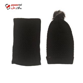 ست کلاه و شال گردن بافتنی سیلکا مدل 25129 ست کلاه و شال گردن بافتنی سیلکا مدل 25129