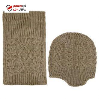ست کلاه و شال گردن بافتنی مدل C303