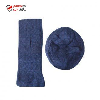 ست کلاه و شال گردن بافتنی نوزادی کد 593 ست کلاه و شال گردن بافتنی نوزادی کد 593