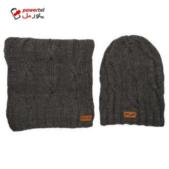 ست کلاه و شال گردن بافتنی کد 020 ست کلاه و شال گردن بافتنی کد 020