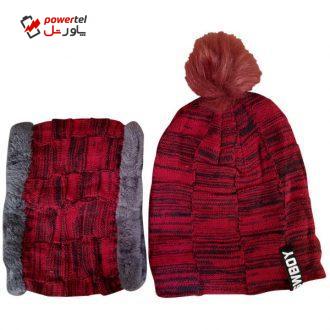 ست کلاه و شال گردن بافتنی  کد 68