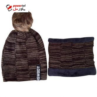 ست کلاه و شال گردن بافتنی کد 83 ست کلاه و شال گردن بافتنی کد 83