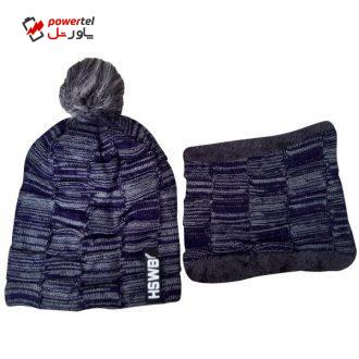 ست کلاه و شال گردن بافتنی کد 84