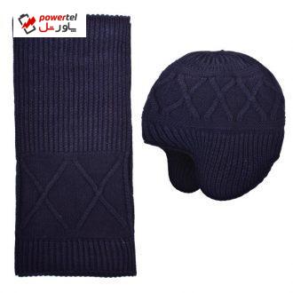 ست کلاه و شال گردن بافتنی کد M0108-1 ست کلاه و شال گردن بافتنی کد M0108-1
