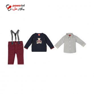 ست 3 تکه لباس پسرانه ببوش مدل 2141234-59 ست 3 تکه لباس پسرانه ببوش مدل 2141234-59