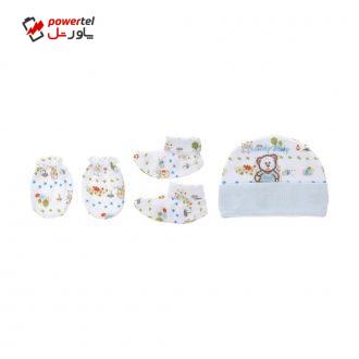 ست 3 تکه نوزادی لاکی بی بی مدل 3054-Blue ست 3 تکه نوزادی لاکی بی بی مدل 3054-Blue