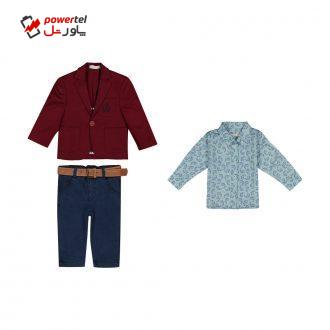 ست 4 تکه لباس نوزادی پسرانه مونا رزا مدل 2141253-70