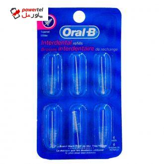 سری یدک مسواک بین دندانی اورال-بی  مدل refills بسته 6 عددی
