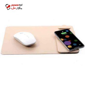 شارژر بی سیم و ماوس پد چرمی WUW مدل C54