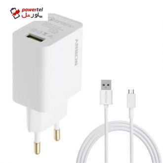 شارژر دیواری آرسون مدل AN-4A به همراه کابل microUSB شارژر دیواری آرسون مدل AN-4A به همراه کابل microUSB