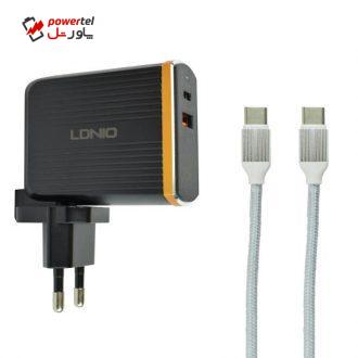 شارژر دیواری الدینیو مدل A2502C به همراه کابل USB-C