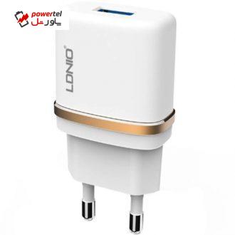 شارژر دیواری الدینیو مدل DL-AC50 همراه با کابل microUSB