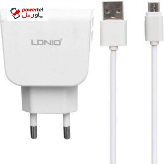 شارژر دیواری الدینیو مدل DL-AC56 به همراه کابل تبدیل microusb