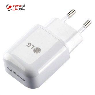 شارژر دیواری ال جی مدل MCS-H05ED به همراه کابل تبدیل Micro USB