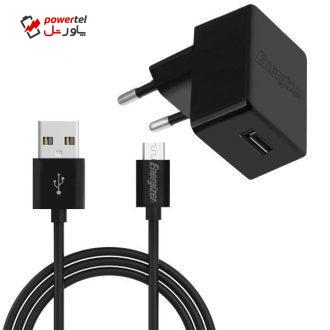 شارژر دیواری انرجایزر مدل ACA1AEUCMC3 به همراه کابل تبدیل microUSB