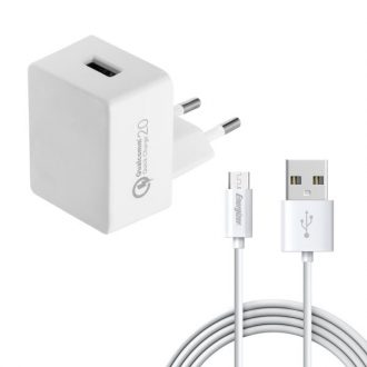 شارژر دیواری انرجایزر مدل ACW1QEUHMC3 به همراه کابل microUSB شارژر دیواری انرجایزر مدل ACW1QEUHMC3 به همراه کابل microUSB